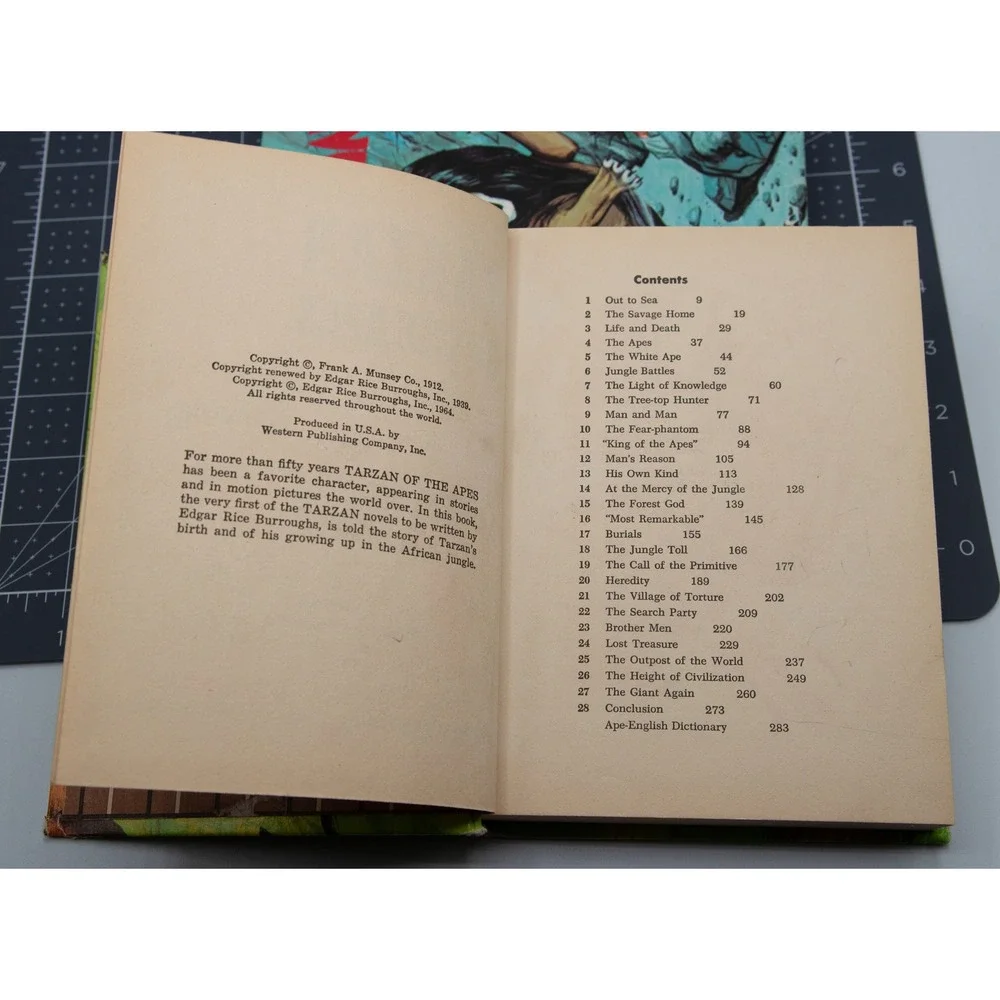Vintage Tarzan Book Set Whitman Edgar Rice Burroughs Apes & Return 60s Hardcover